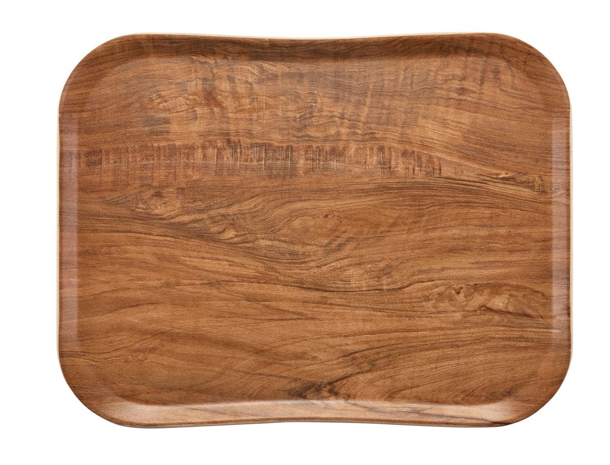Tabletts 457x355 mm in Holzoptik