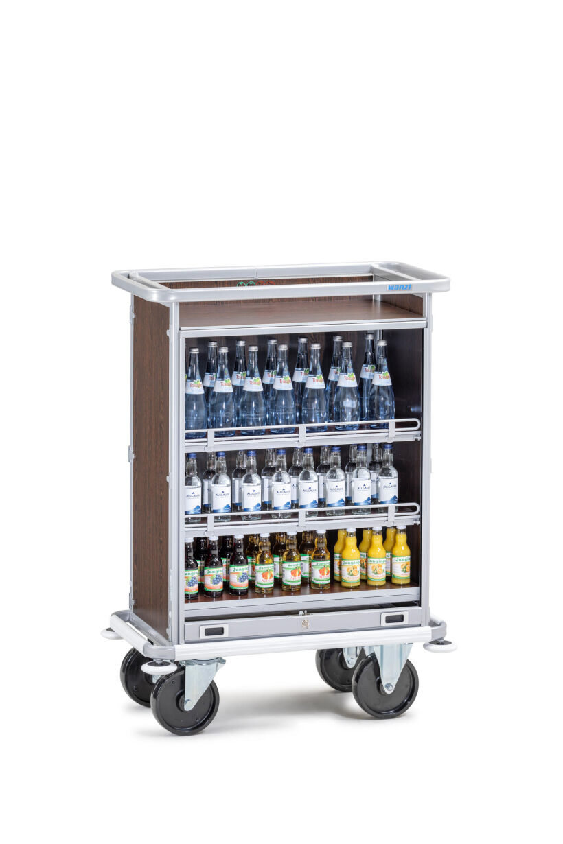 Minibar-Auffüllwagen 2 Bock- und 2 Lenkrollen