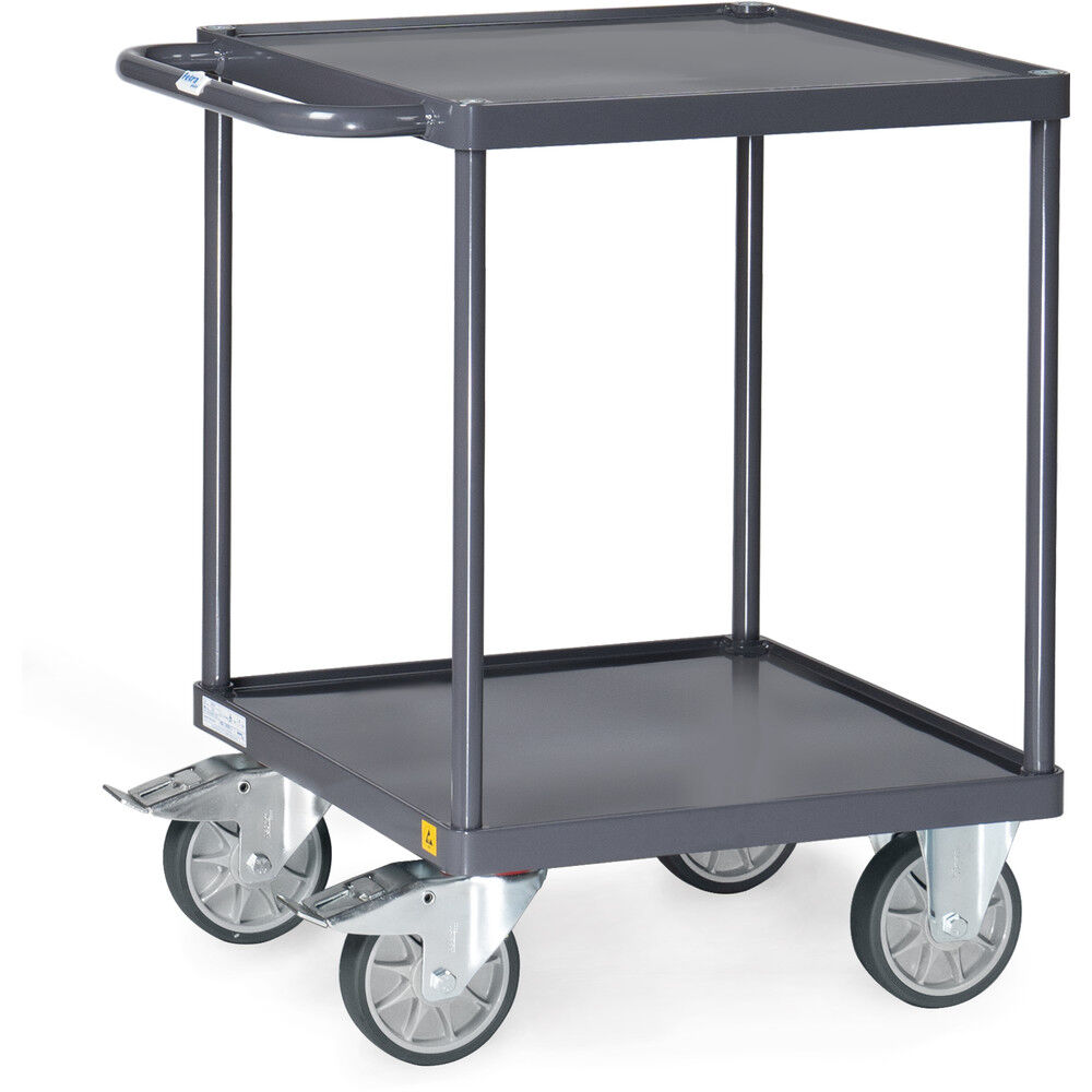 ESD-Tischwagen mit 2 Wannen 600x600 mm