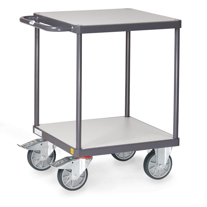 ESD-Tischwagen mit 2 Böden 600x600 mm bündig
