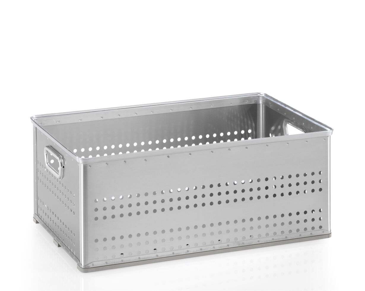 Aluminium-Transportkorb gelocht Inhalt 82 Liter 