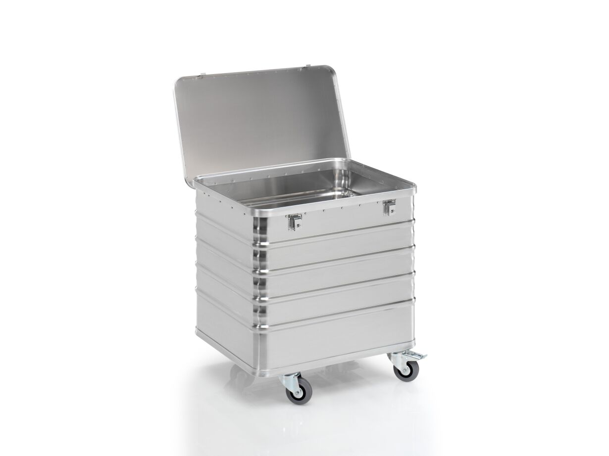 Aluminium-Transportwagen mit Deckel, Volumen 223 Liter