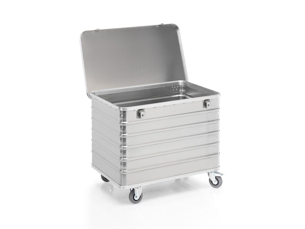 Aluminium-Transportwagen mit Deckel, Volumen 415 Liter