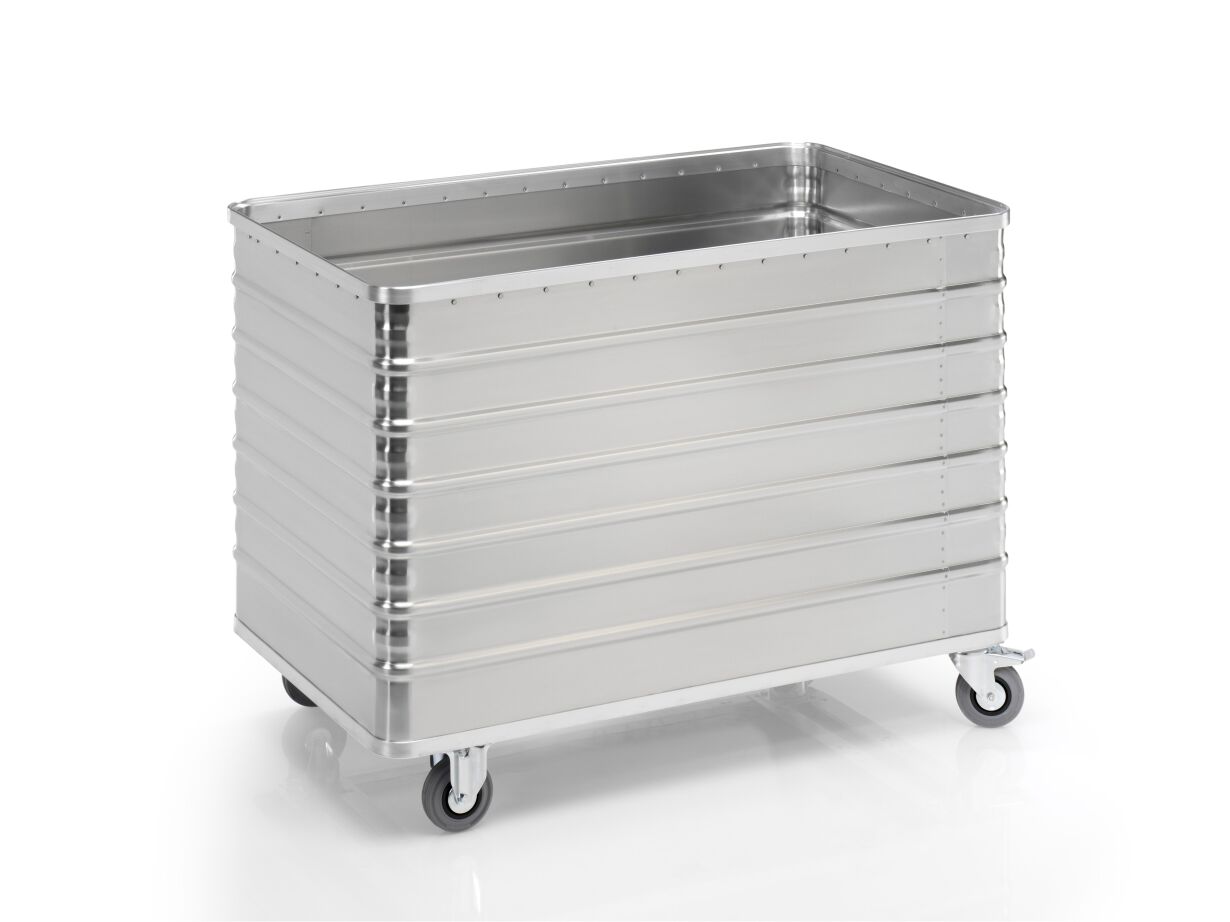 Aluminium-Transportwagen ohne Deckel, Volumen 656 Liter