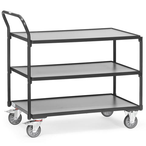 Leichter Tischwagen mit 3 Borden 850x500mm