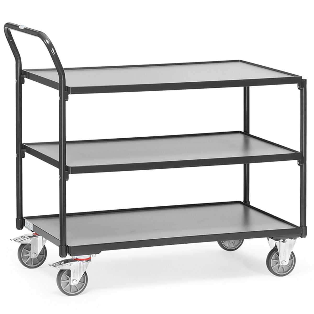 Leichter Tischwagen mit 3 Borden 850x500mm