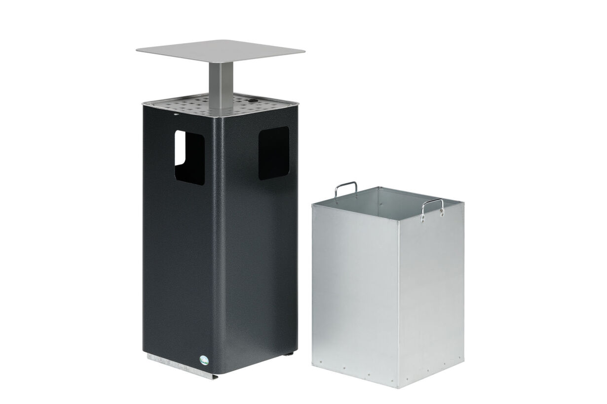 Abfallsammler/Ascher mit Dach