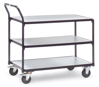 ESD-Tischwagen mit 3 Böden 850x500 mm