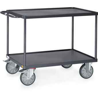 ESD-Tischwagen mit 2 Stahlblechwannen 850x500 mm
