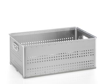 Aluminium-Transportkorb gelocht Inhalt 82 Liter 