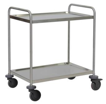 Edelstahl-Mehrzweckwagen mit 2 Böden 800 x 500 mm