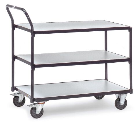 ESD-Tischwagen mit 3 Böden 1000x600 mm