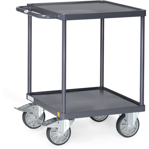 ESD-Tischwagen mit 2 Wannen 600x600 mm