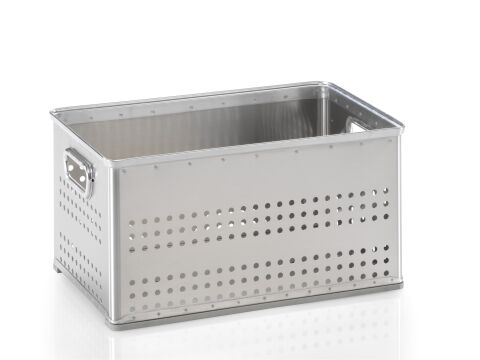 Aluminium-Transportkorb gelocht, Inhalt 50 Liter