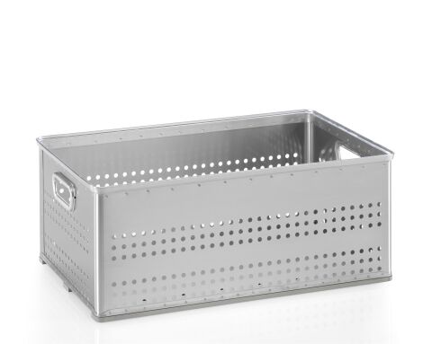 Aluminium-Transportkorb gelocht Inhalt 82 Liter 