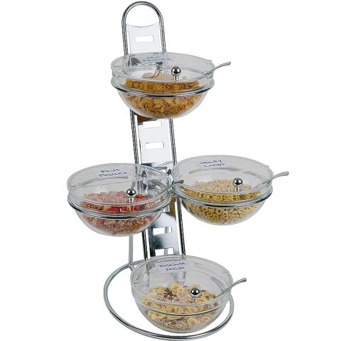 Buffet-Leiter mit 4 Glasschalen 230 mm ø
